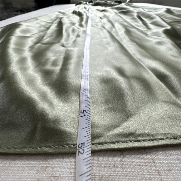 NWT Reformation Cassette Silk Dress | Artichoke Green | 0 - Picture 10 of 11